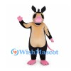 Opossum Mascot Costume with Black Body and Pink Nose