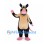 Opossum Mascot Costume with Black Body and Pink Nose