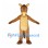 Brown Horse Mascot Costume with Cream Muzzle and Dark Mane