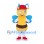 Bee Mascot Costume with Red Cap and Blue Wings