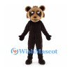 Brown Raccoon Mascot Costume with Dark Eye Mask and Cream Muzzle