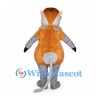 Proboscis Monkey Mascot Costume with Orange Body and Gray Limbs