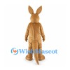 Tan Kangaroo Mascot Costume with Tall Ears and White Belly