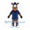 Brown Horse Mascot Costume with Blue Cap and Navy Shirt