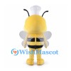Bee Mascot Costume with White Chef Hat and Clear Wings