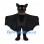 Black Bat Mascot Costume with Wide Pleated Wings