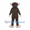 Chimpanzee Mascot Costume with Cream Face and Open Smile