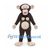 Chimpanzee Mascot Costume with Cream Face and Open Smile