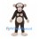 Chimpanzee Mascot Costume with Cream Face and Open Smile