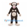 Chimpanzee Mascot Costume with Cream Face and Open Smile