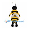 Bee Mascot Costume with Long Antennae and Rounded Striped Body