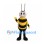 Bee Mascot Costume with Long Antennae and Rounded Striped Body