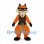 Orange Squirrel Mascot Costume with Black Glasses and Brown Vest