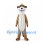 Meerkat Mascot Costume with Tan Body and Long White Chest
