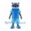 Gray Raccoon Mascot Costume with Blue Glasses and Summer Outfit
