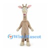 Giraffe Mascot Costume with Long Neck and Tan Spotted Body