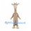 Giraffe Mascot Costume with Long Neck and Tan Spotted Body