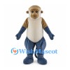 Monkey Mascot Costume with Cream Chest and Blue Arms and Legs