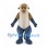 Monkey Mascot Costume with Cream Chest and Blue Arms and Legs