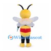 Bee Mascot Costume with Red Nose and Blue Gloves
