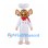 Mouse Mascot Costume with White Chef Uniform and Curled Mustache