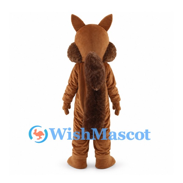 Brown Squirrel Mascot Costume with White Belly and Bushy Tail