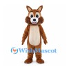Brown Squirrel Mascot Costume with White Belly and Bushy Tail