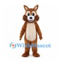 Brown Squirrel Mascot Costume with White Belly and Bushy Tail