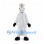 White Unicorn Mascot Costume with Gold Horn and Black Hooves