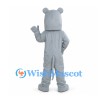 Gray Mouse Mascot Costume with Long White Whiskers and Buck Teeth