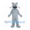 Gray Mouse Mascot Costume with Long White Whiskers and Buck Teeth