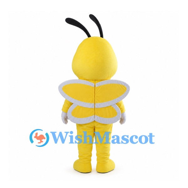 Yellow Bee Mascot Costume with White Edged Wings