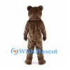 Brown Bear Mascot Costume with Cream Muzzle and Open Smile