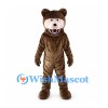 Brown Bear Mascot Costume with Cream Muzzle and Open Smile
