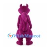 Purple Squirrel Mascot Costume with Blue Belly and Curled Tail
