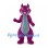 Purple Squirrel Mascot Costume with Blue Belly and Curled Tail