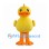 Yellow Duck Mascot Costume with Rounded Body and Orange Feet