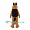 German Shepherd Dog Mascot Costume with Tan Fur and Black Back