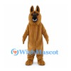 German Shepherd Dog Mascot Costume with Tan Fur and Black Back