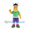 Horse Mascot Costume with Green Shirt and Purple Shorts