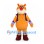Orange Tiger Mascot Costume with Decorative Vest and Tall Boots