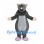 Gray Rat Mascot Costume with Pink Nose and Long Pink Tail