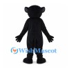 Black Panther Mascot Costume with Pink Muzzle and Yellow Eyes