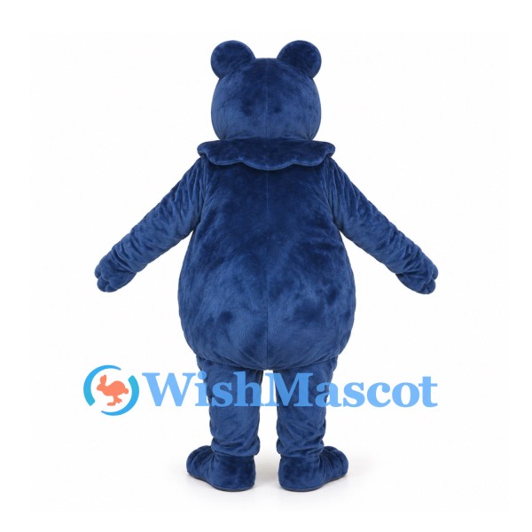 Blue Frog Mascot Costume with Rounded Belly and Red Mouth