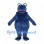 Blue Frog Mascot Costume with Rounded Belly and Red Mouth
