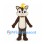 Brown Squirrel Mascot Costume with Yellow Hair Tuft and Bushy Tail