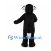 Black and White Dog Mascot Costume with Brown Muzzle