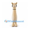 Cream Horse Mascot Costume with Long Neck and Black Mane