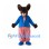 Brown Mouse Mascot Costume with Blue Jacket and Pink Pants