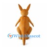 Orange Kangaroo Mascot Costume with Tall Ears and Long Tail